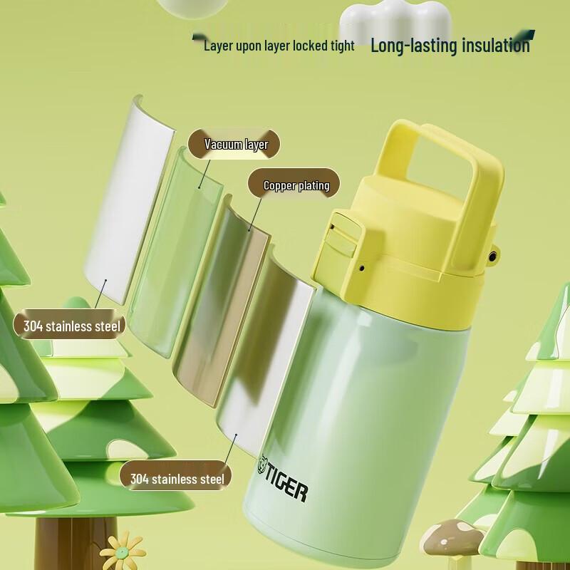 Tiger Kids' Double-Lid Insulated Sport Bottle