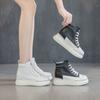Inner height increase 7 leather little white shoes women, autumn new versatile thick-soled muffin casual shoes autumn models