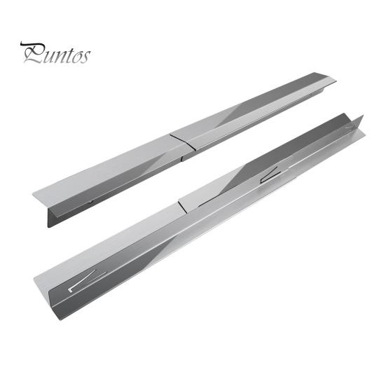 2Pcs Stainless Steel Stove Gap Covers Heat Resistant Stove Guard Adjustable Length Stove Gap Filler for Kitchen Oven Counter Range Trim Kit