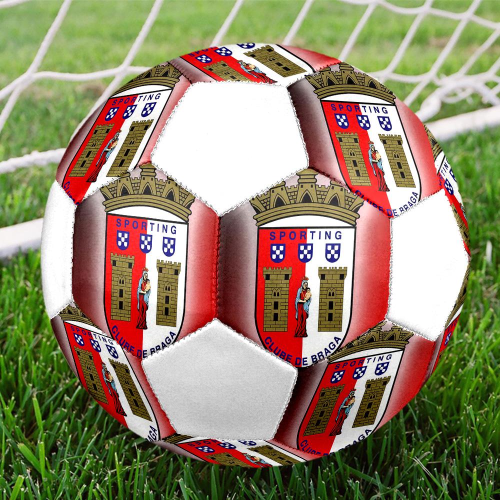 1PC SC Braga poster size 5 soccer ball PrahaIndoor Soccer Ball Colorful All Ages Machine Stitched PVC Competition Ready Durable High-Bounce
