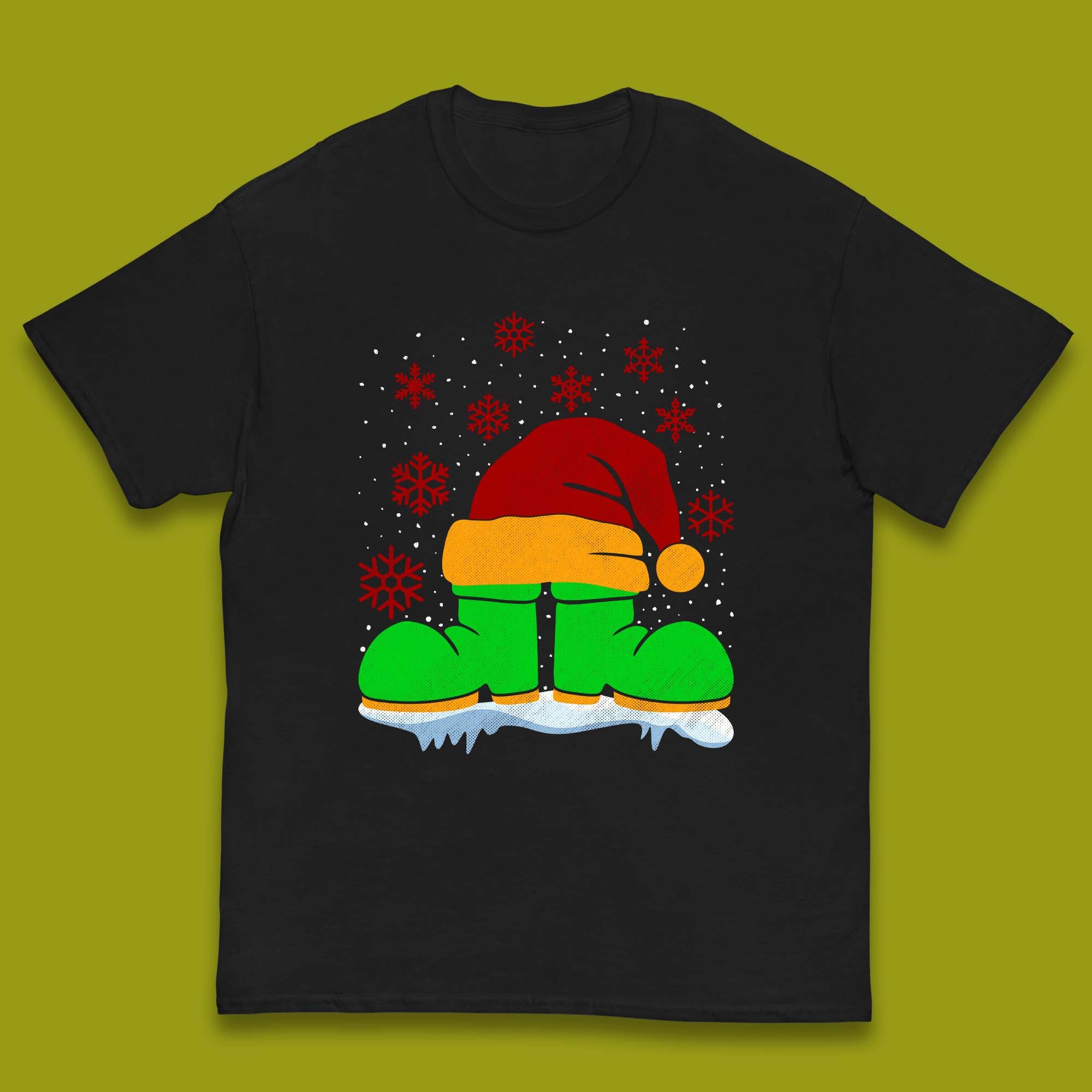Santa Shoe Christmas Kids T-Shirt 130