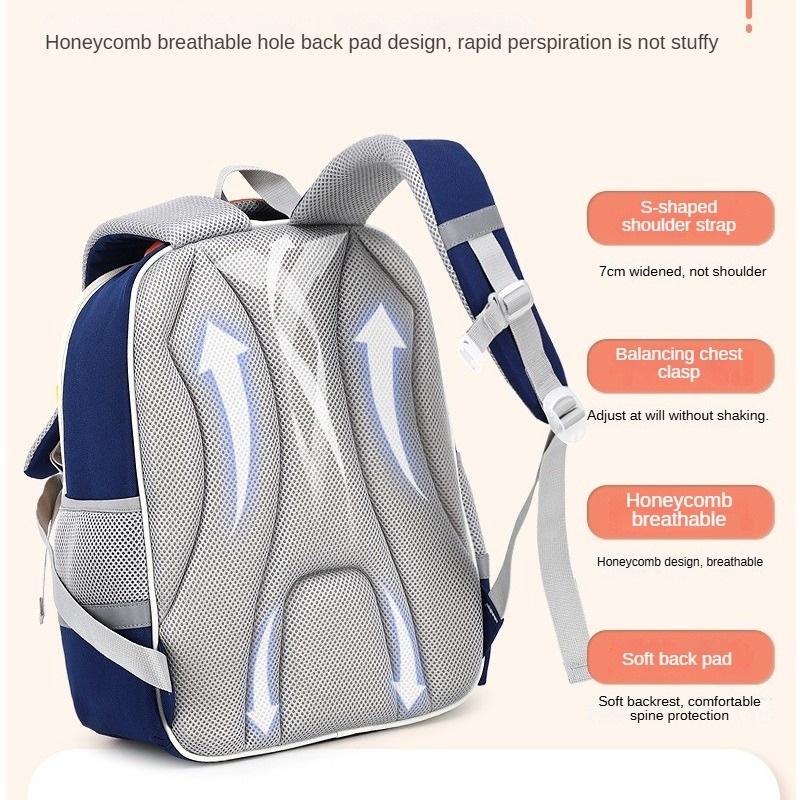 Ryggsäck för ryggraden Vattentät skolväska för barn Grundskola Årskurs 3-6