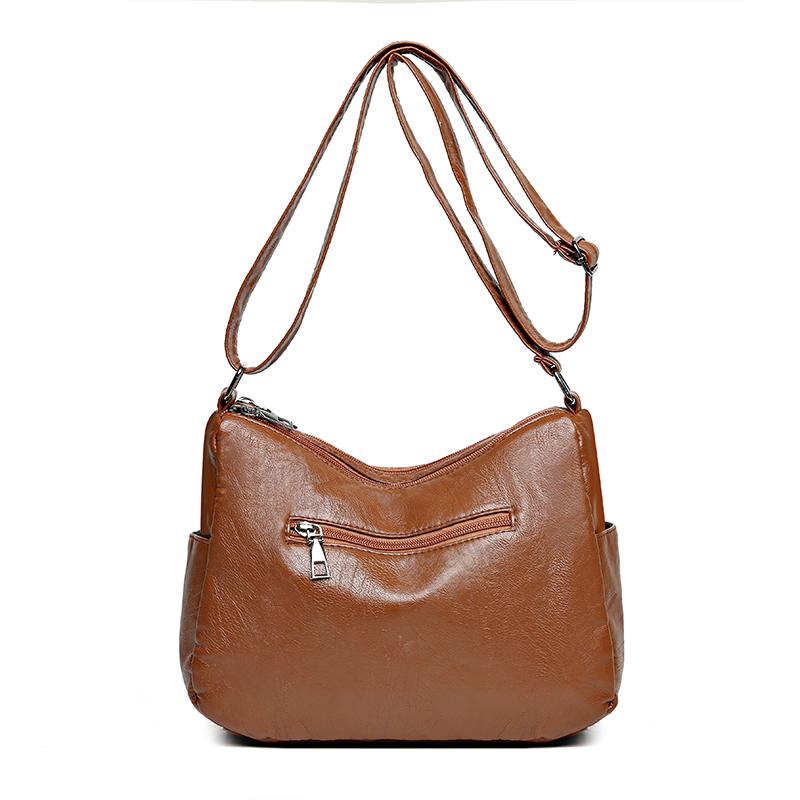 Leather Armpit Bags For Women Shoulder Crossbody Bag Ladies Vintage Underarm Handbags Suitable For Mothers Mom To Use