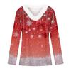Christmas Day Girls Long Sleeve T Shirts Kids  Girls' V-Neck Tee Christmas Print Long Sleeve Top