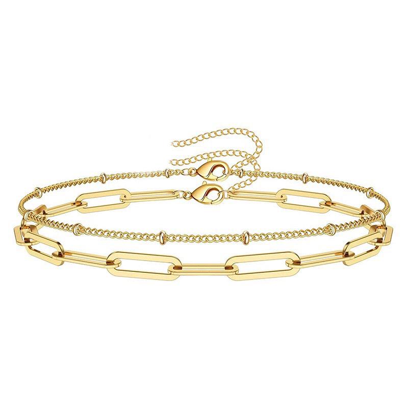 Богемный Минималистичный Женский Многослойный Металлический Браслет-Цепочка Набор