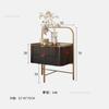 Italian-style Cloakroom Nightstands Modern Minimalist Small Apartment Storage Cabinet Bedroom Study Bedside Table with Drawers