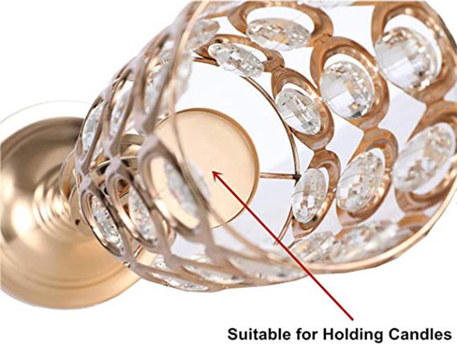 Dropship Metal Diamond Crystal Multi-Functional Gold Tall Vases Wedding Banquet Centerpieces Vase for Party Decoration