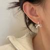 Niche Design Bow Chic Exaggerated Versatile Earrings Female Personality Sweet Cool Wind Light Luxury Premium Sense Earrings Ambience Back To School
