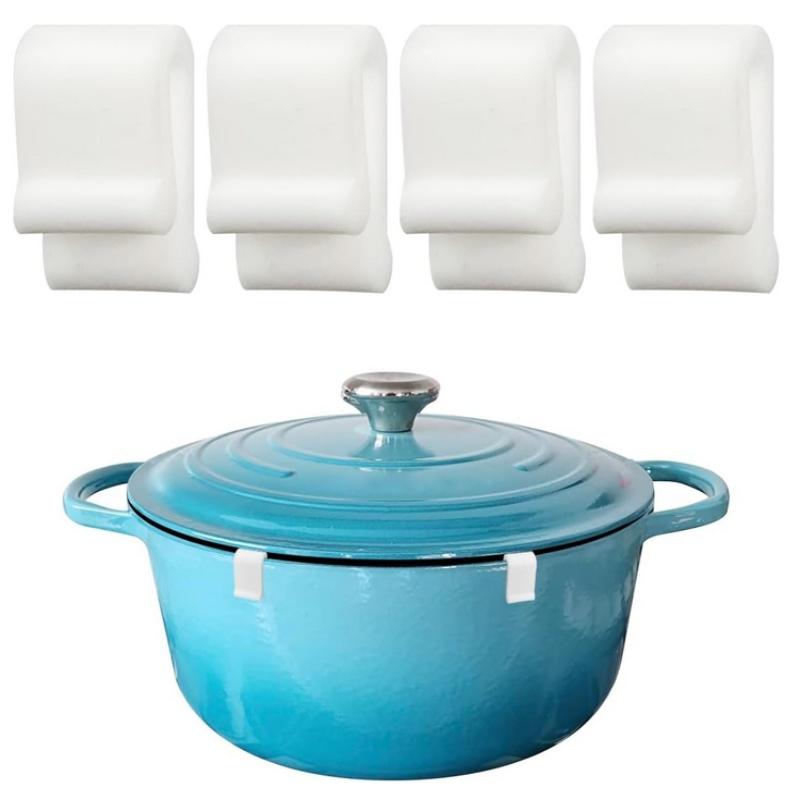 4Pcs Oven Lid Protector Clips Cookware Protector Clips Cookware Protectors Pan Clips For Display Storage Stacking