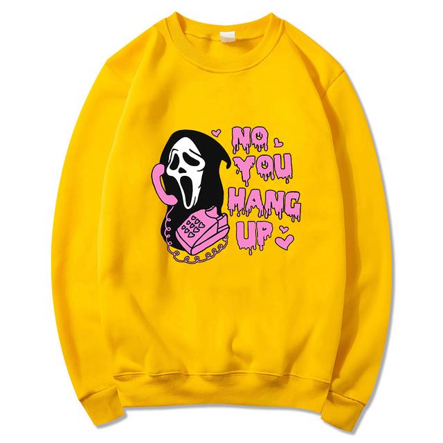 No You Hang Up Hettegenser Dame/Herre Estetisk Streetwear Bokstaver Print Hettegensere Unisex Høst Vinter Halloween Hettegensere Topper