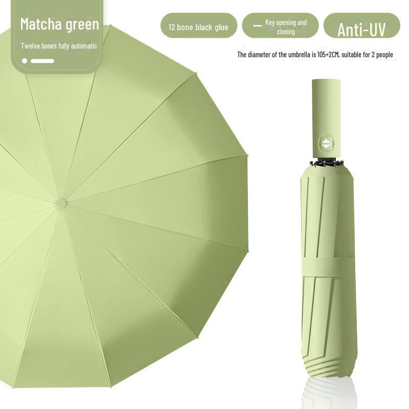 36-Rib Auto-Fold Umbrella with Custom Logo for Sun Protection and Promotion