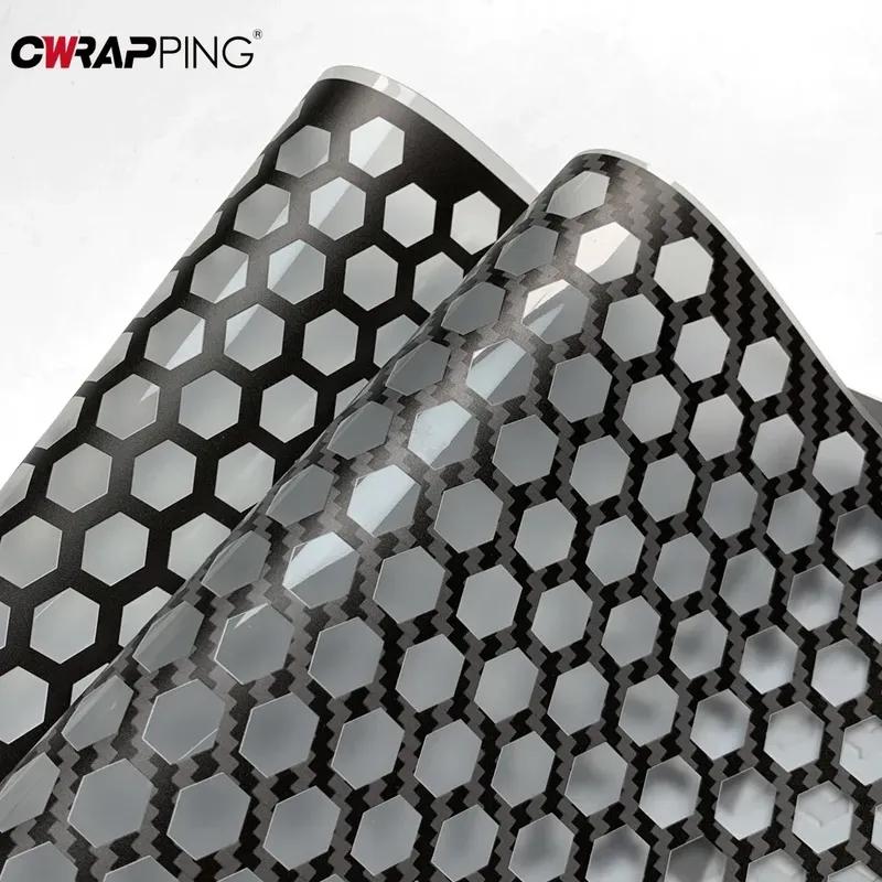 Honeycomb Car Rear Tail Light Decoration Stickers Vinyls Foil Wrap Car Tint Film Covering Photochromatic Headlights Stickers