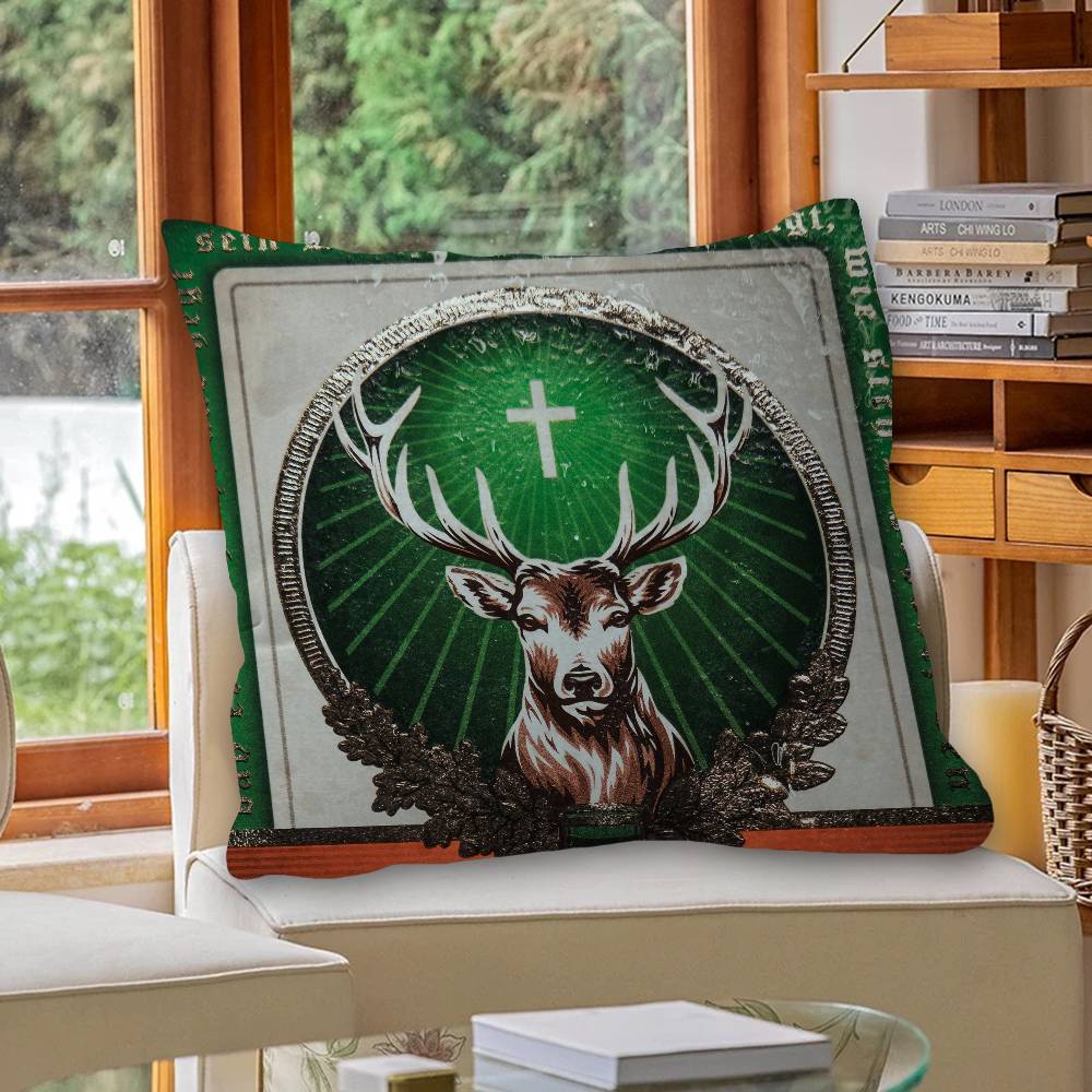 J-Jagermeisters Pillow Covers Cartoon Sofa Decorative Home Double-sided Printing Short Plush Cute Cushion Cover