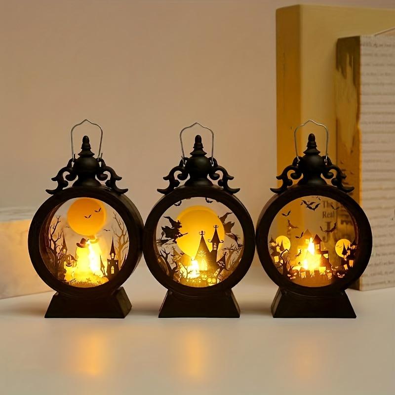 Halloween Pumpkin Ghost Lantern Lamp LED Hanging Ornaments Halloween Bar Decorations for Home Horror Props Party Decors Supplies