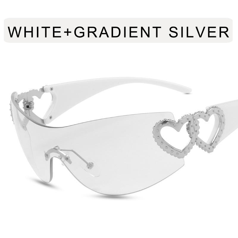 Fashion Stylist Sun Glasses Ladies Luxurious Trending Y2k Sun Glasses Woman Pink Eyewear UV400 Goggle 2000'S Lentes De Sol