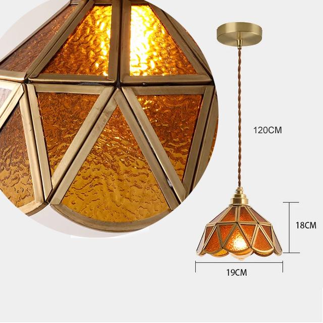 Nordic Retro Glass Pendant Light Green Hanging Lamp Living Room Decor Luminaire Hall Bedroom Dining Room Indoor Fixture Lustre