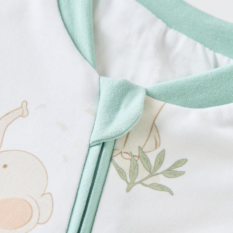 TONGTAI Baby Pure Cotton Thermostatic Double-Layer Long Sleeve Anti-Kick Sleeping Bag