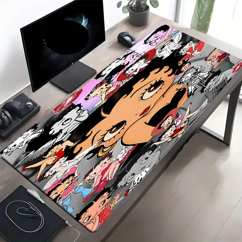 Doll Print Mouse Pad, Anti‑Slip Desktop Keyboard Mat, for PC Laptop Gaming Working Daily Use, Cool Festival Surprise Gift