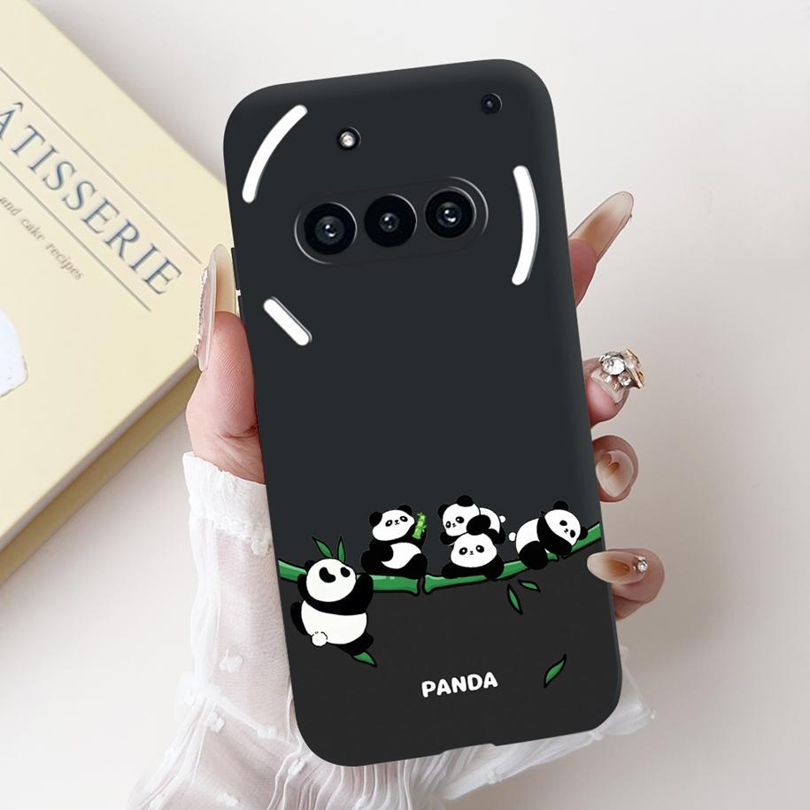 Para Funda Nothing Phone 3A A059 Lindo Dibujo Animado Panda Astronauta Silicona Suave Negro Mate Cubierta Para Nothing Phone3a Pro A059P Fundas