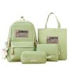 Schoolbag Large Capacity Korean Edition Student School Bag Four-piece Set Fashion Elements Versatile Campus Backpack Handbag Pencil Bag Crossbody