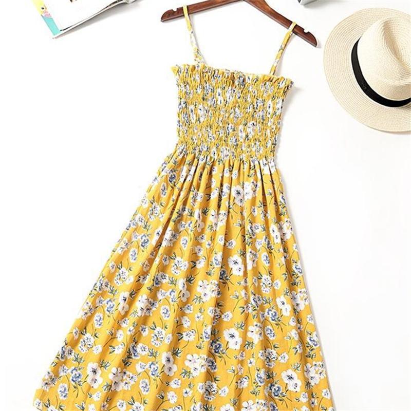 Dámský špagetový pásek s vysokým pasem, mini květinové šaty s potiskem letní plisované dámské šaty bez ramínek