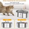 Pet stainless steel drinking fountain cat and dog fountain smart feeding water dispenser 3L drinking fountain pet cat supplies