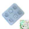 Festival Clovers Ornament Resin Mold 4Pcs Silicone Pendant Mold for Festive Jewelry and Hanging Decoration Crafting