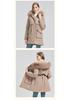 Women's Mid-Length Korean Style Cotton Padded Parka - Velvet Lined Winter Jacket