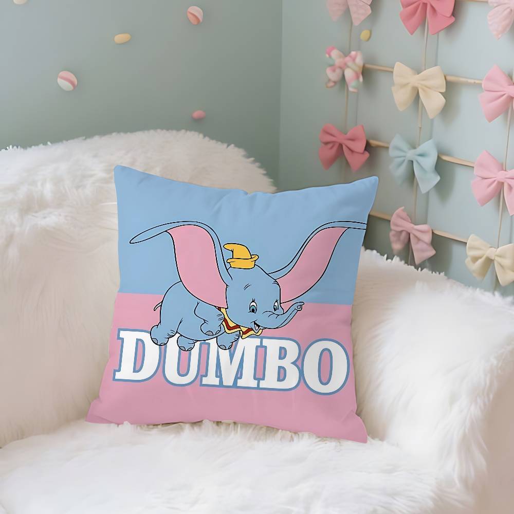 

Cute CartoonDdumboS Kawaii Throw Pillow Covers Pattern Cushion Cover Suitable For Sofa Bedroom Car Pillow Cover 40X40cm