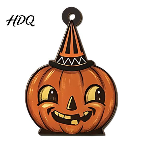 Rustic B&B Bar Theme Decor Vintage Halloween Ornament for Tree, Acrylic Hanging Pumpkin Black Cat Bat Car Mirror Accessories Ghost Skull Decoration