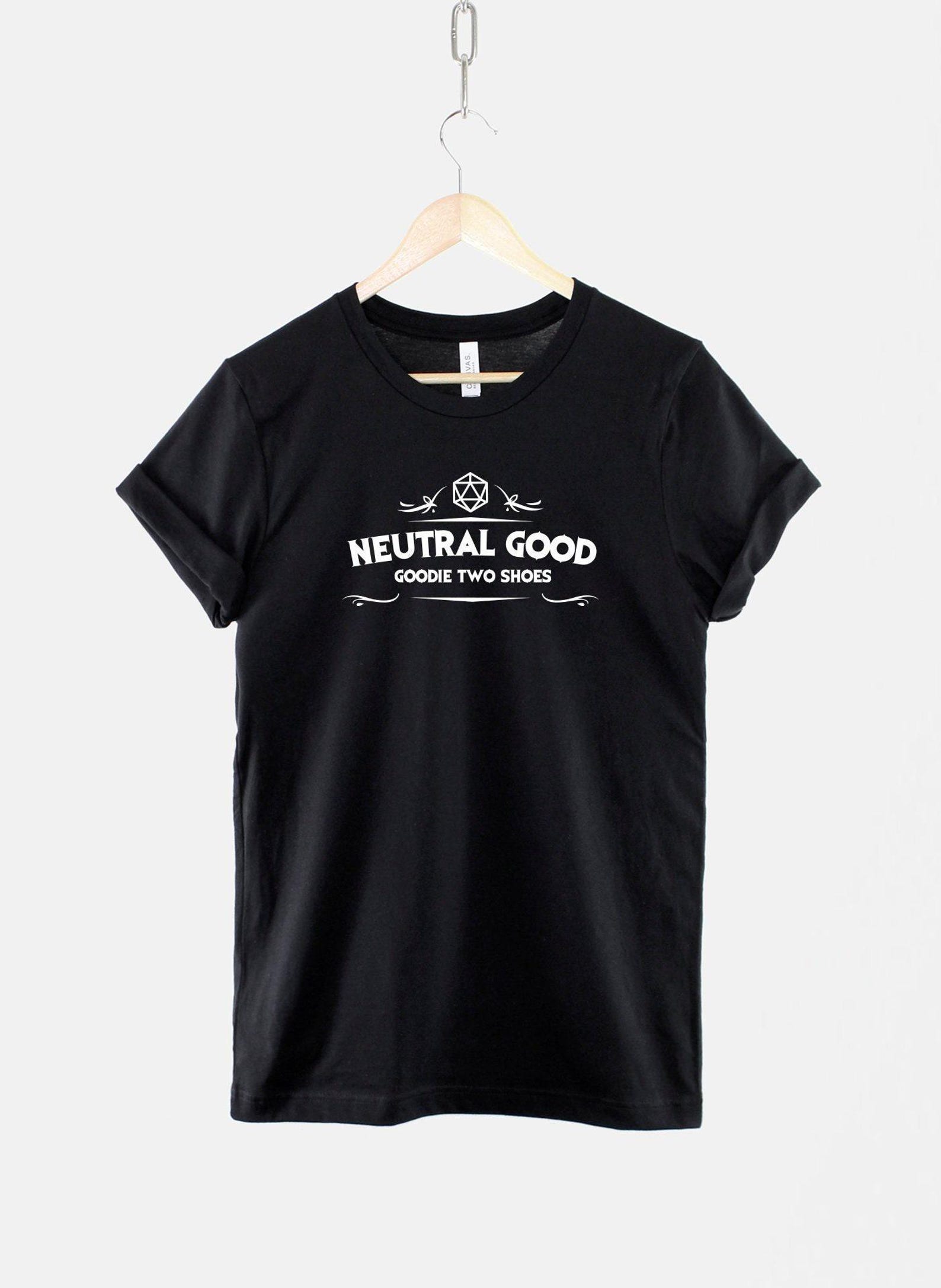 Neutral Good Dungeons and Dragons Shirt: Soft Cotton RPG Gamer Tee M