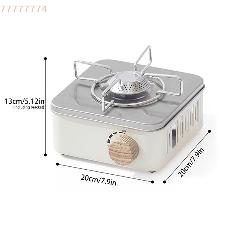 Portable Stainless Steel Camping Stove, Outdoor Suitable Gas Valve Propane Burner, Reliable Butane