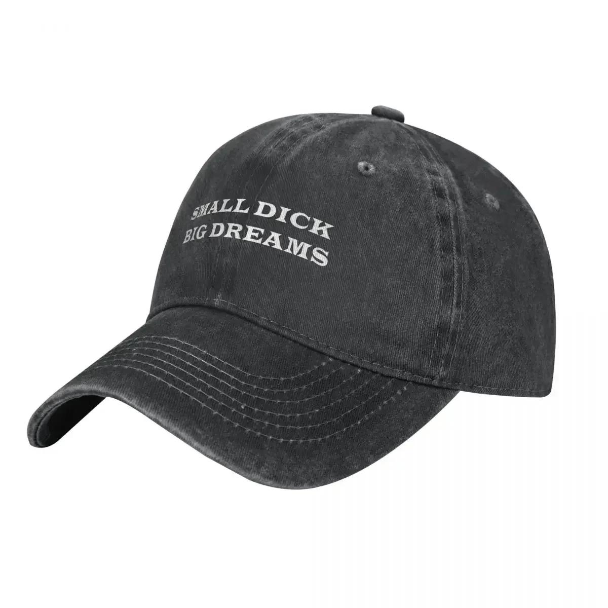 

SMALL DICK BIG DREAMS Cap Cowboy Hat Mountaineering Anime hat rave Cap women s Men s Adjustable белый