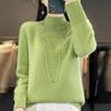 Zeng Li Women's Loose Cashmere Half-High Neck Sweater - Thickened Autumn/Winter Knitted Pullover