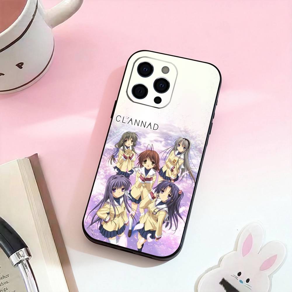 Anime C-Clannad The cutest   Phone Case For iPhone 17,16,15,14,13,12,11 Plus,Pro Max,Soft Silicone Black Cover