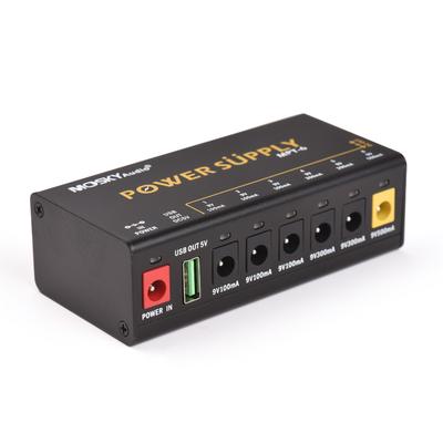 MOSKYAUDIO 6-Kanal Gitarrenpedal-Netzteil mit unabhängigem Kurzschlussschutz LED Power