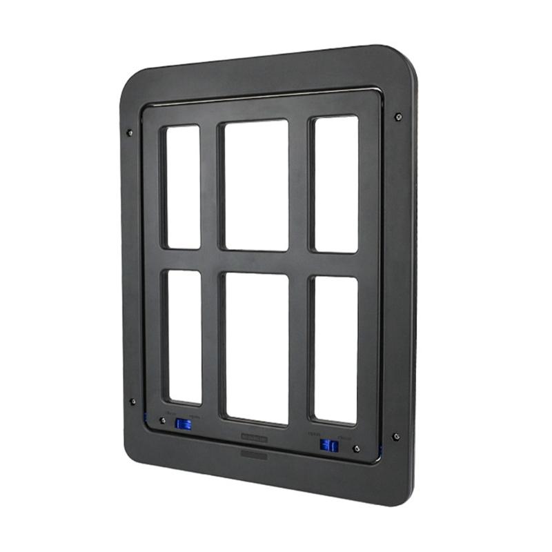 Cat Door Flap Free Entry and Exit Locking Cover Screen Door Mounted Clear Flap Get-in-anytime Upgraded Door