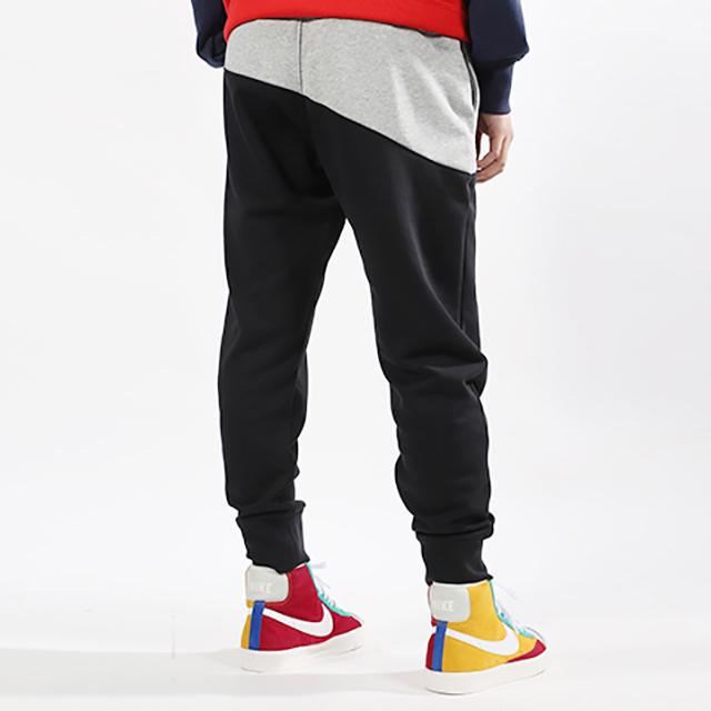 Nike Large Logo Yin Yang Spliced Knit Cuff Casual Sports Trousers Men Bottoms Black Grey BV5298-064