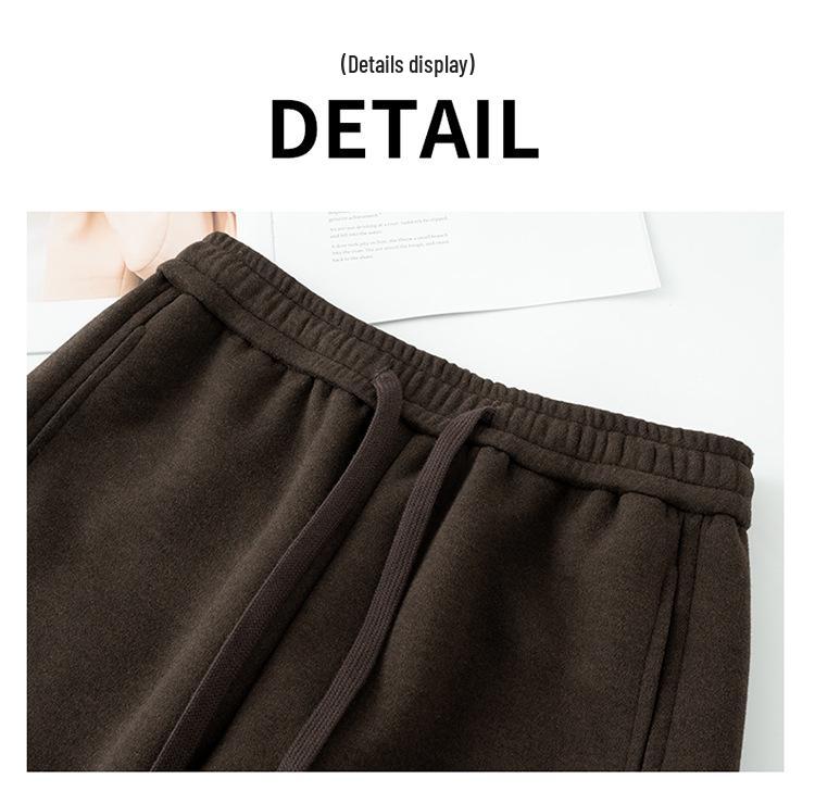 2025 Winter High Waist Wool Fleece-Lined Pants – Curved & Straight Leg Options