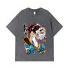 275 GSM Washed T-shirts 100% Cotton One Piece V7 Luffy Kaido Print Unisex Heavy Cotton T Shirt