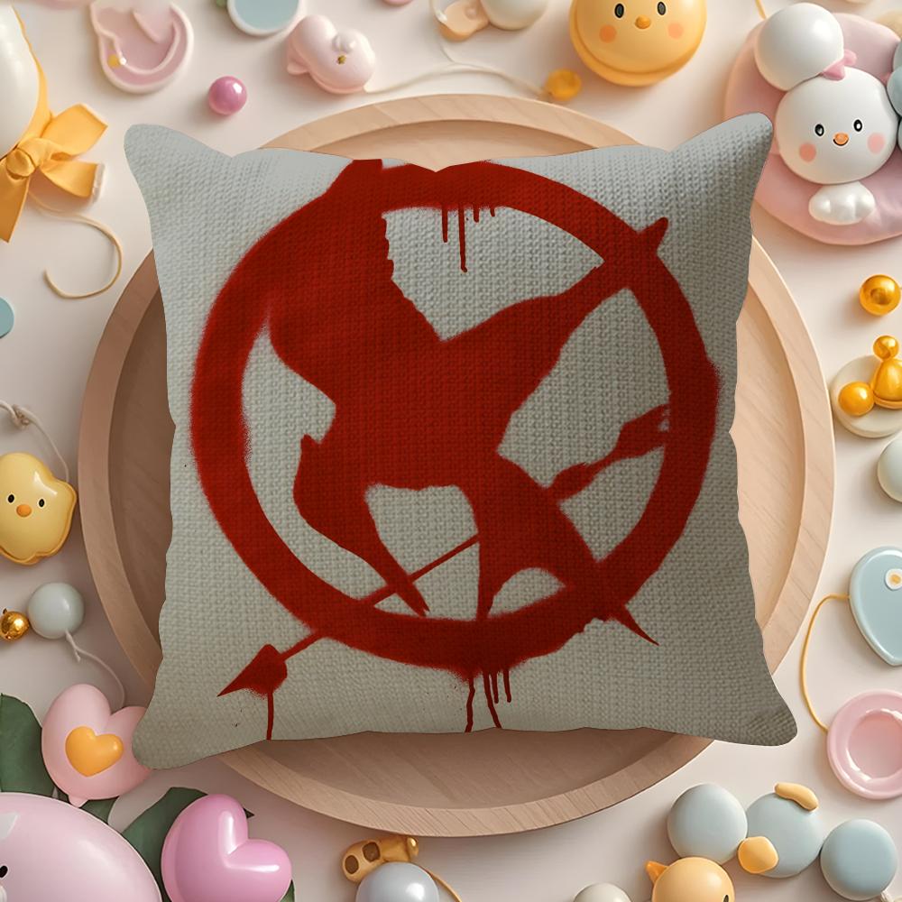 Classic Novel TThe Hunger Game Pillow Case Pattern Printed Pillowcase for Living Room Sofa Cushion Cover Bedroom Decor
