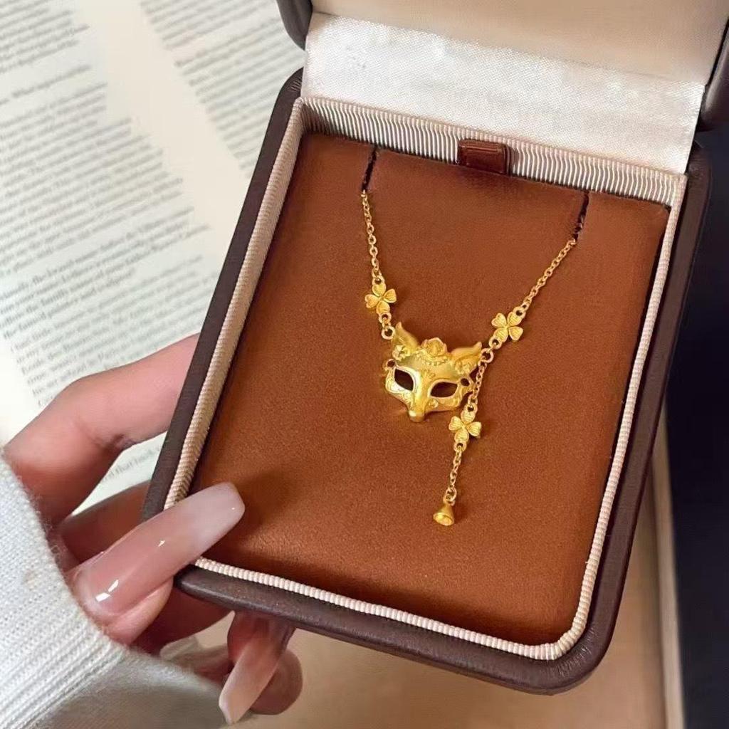 Fox Mask Tassel Necklace: Eastern Fairy Spirit Choker for Women