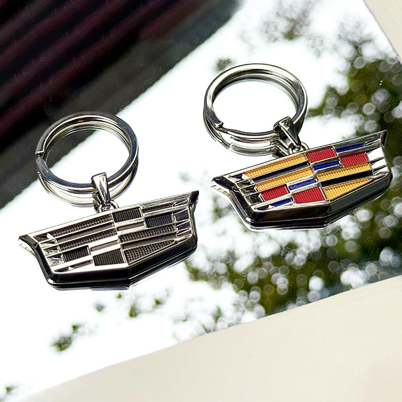3D Metal Car Keychain Holder Key Ring Pendant for Cadillac ATS BLS SLS SRX CT4 CT5 CT6 CTS ESCALADE XT4 XT5 XT6 XTS Accessories