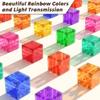 Magnetic Building Blocks Toy Transparent Magnetic Cubes Construction Set Preschool STEM Educational Sensory Toys Gift