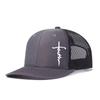 Cross Printed Adjustable Baseball Cap Classic Snapback Dad Hat Breathable Trucker Mesh Hat Golf Fishing Outdoor Sun Cap