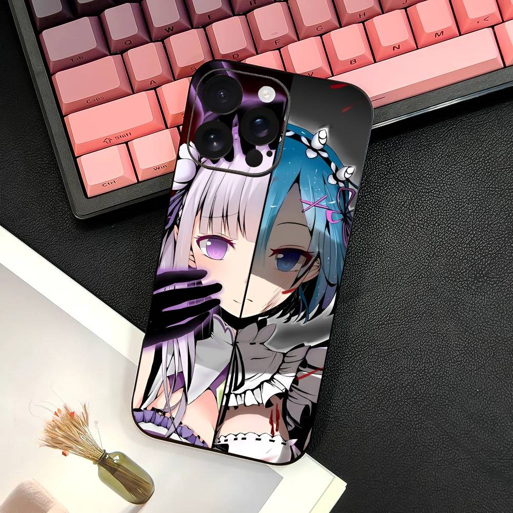 ReZero Rem Phone Case Silicone Soft For IPhone 17 Air 16 15 14 13 12 11 Plus Pro Max Plus