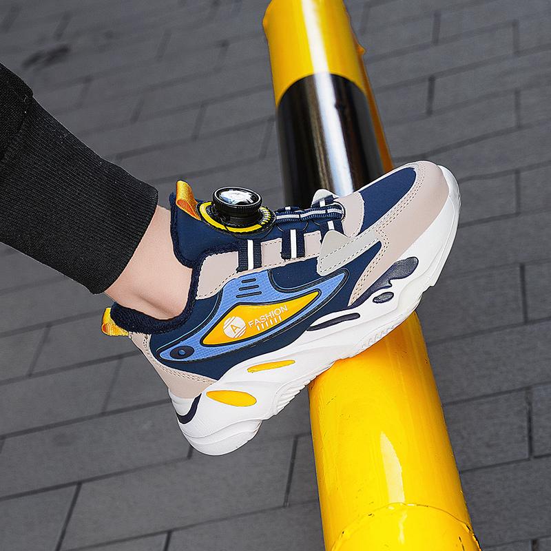 Осенне-зимние детские зимние ботинки короткие плюшевые теплые нескользящие износостойкие — фото 5