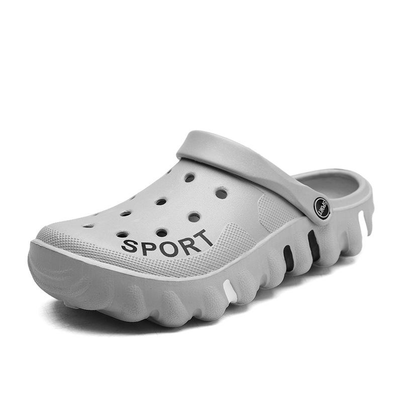 Cool Slippers Outside Hole Shoes, Outdoor Non-Slip Thick-Soled Beach Shoes With Soft Soles, Two Driving Sandals, Men'S Trendy Models