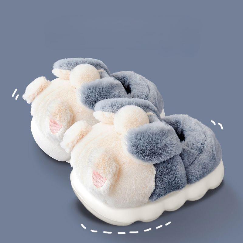 

Хлопковые тапочки Женские сумки Милые Нескользящие Толстоподошвенные Теплые Флисовые Уличные Плюшевые Хлопковые Туфли Женские 44-45 серый