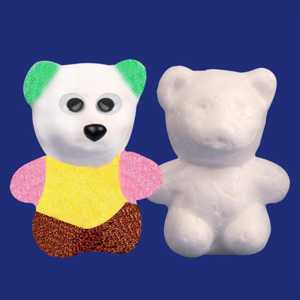 High Density Foam for Craft Bear Ornaments Polystyrene Shape for DIY Modelling and Festive Decorations